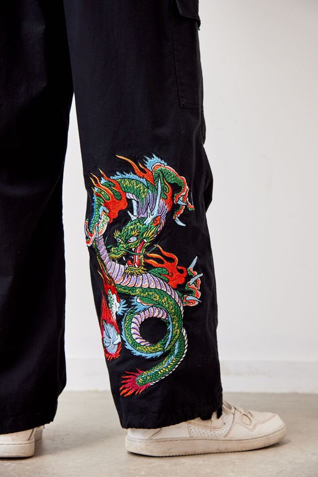 Ed Hardy UO Exclusive Embroidered Dragon Cargo Pants #2