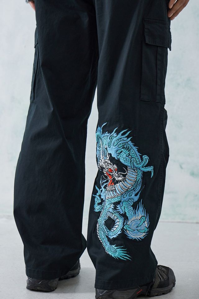 Pantalon cargo noir brodé de dragon Ed Hardy UO Exclusive #3