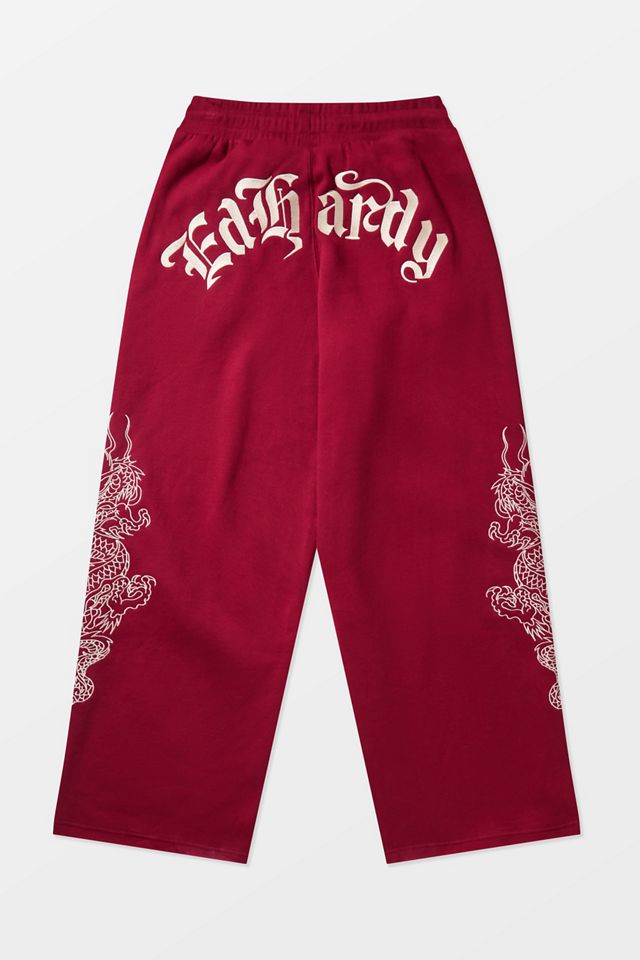 Ed Hardy UO Exclusive Red Dragon Wide Leg Joggers #9