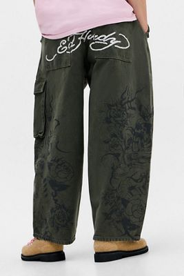 Ed Hardy UO Exklusive Ballon-Hosen aus Canvas