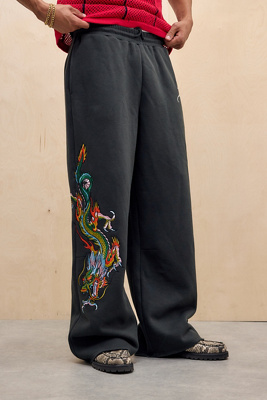 Ed Hardy UO Exclusive Black Multicoloured Dragon Joggers Product Page
