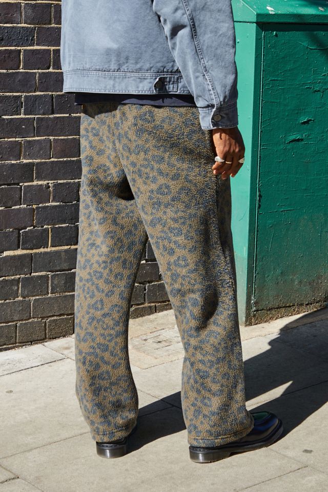 BDG Fleece Leopard Print Joggers Urban Outfitters UK