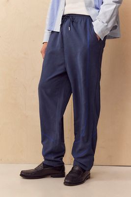 Alma De Ace Navy Contrast Stitch Joggers
