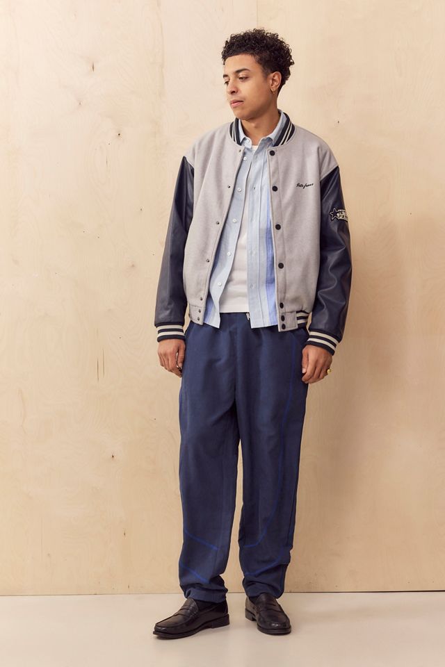 Alma De Ace Navy Contrast Stitch Joggers #1
