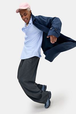 Loom Grey Greer Box Pleat Trousers