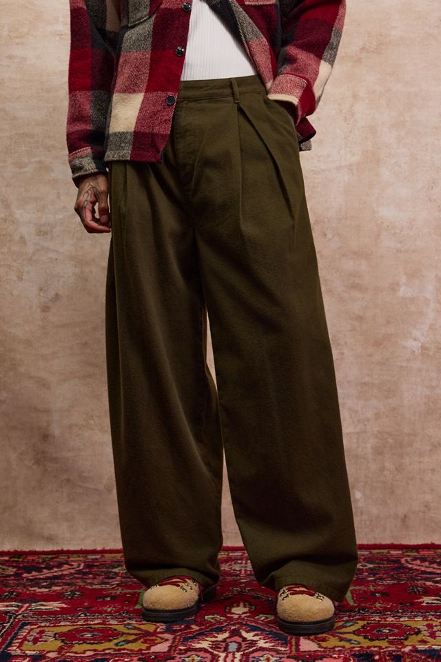 Pantalones Loom Caqui Greer de Pliegues #1