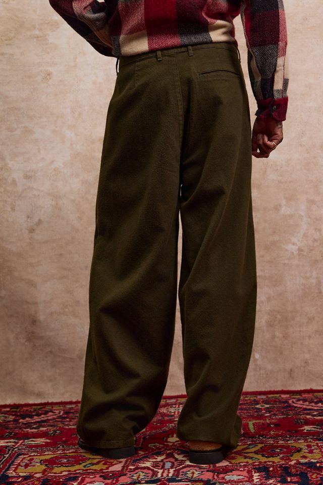 Pantalones Loom Caqui Greer de Pliegues #3