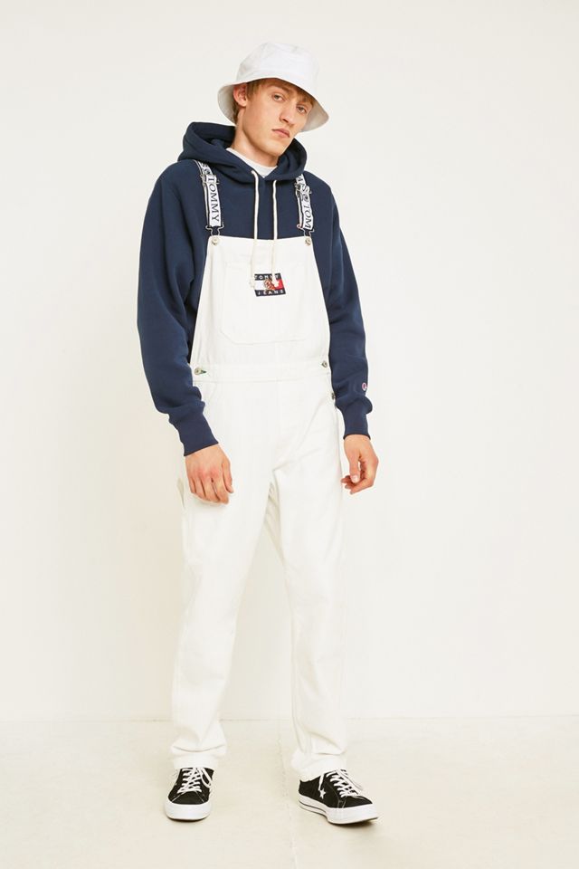 Tommy Jeans Crest Collection White Denim Dungarees #5