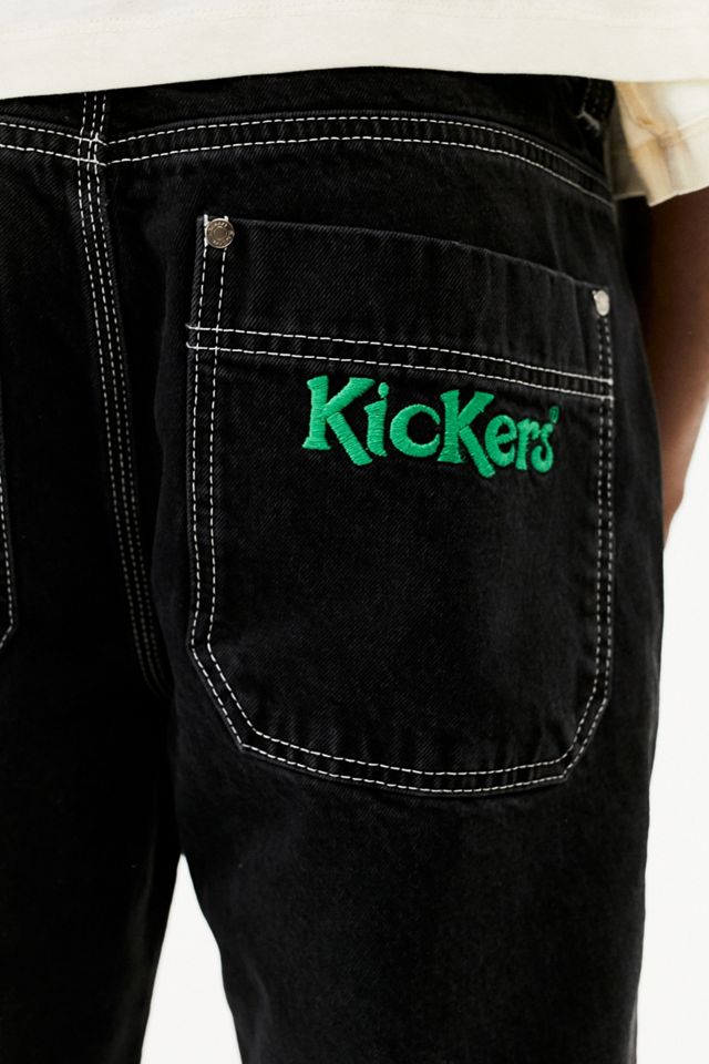Pantaloni Kickers UO Exclusive Neri a Gamba Dritta #3