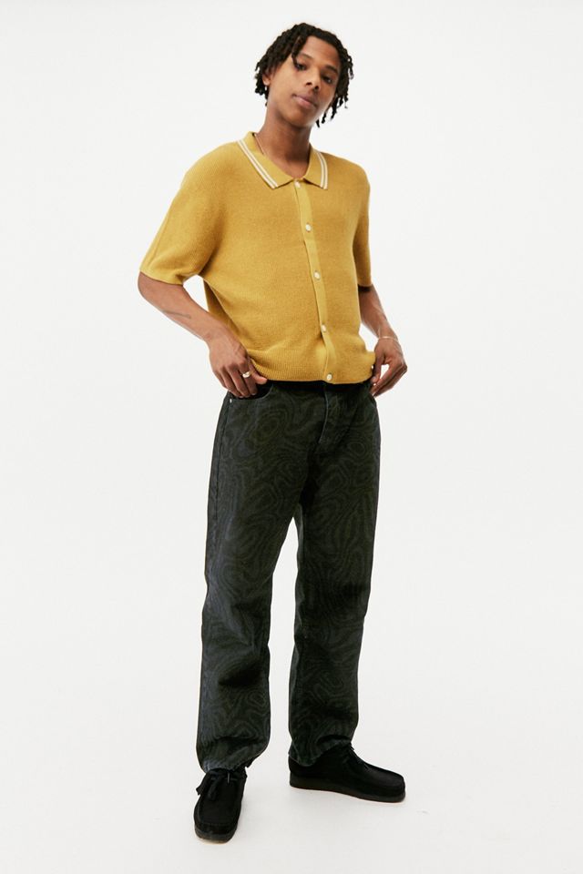 The Ragged Priest Charcoal Wave Print Jeans #1