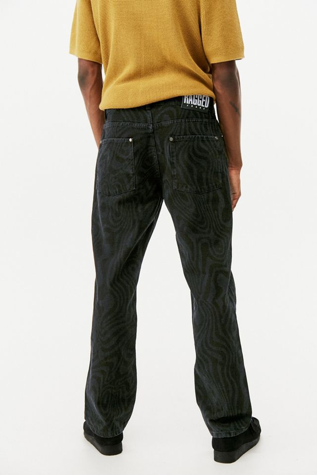 The Ragged Priest Charcoal Wave Print Jeans #2