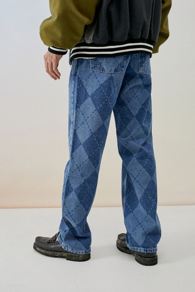 The Ragged Priest Blue Argyle Boarder Jeans #3