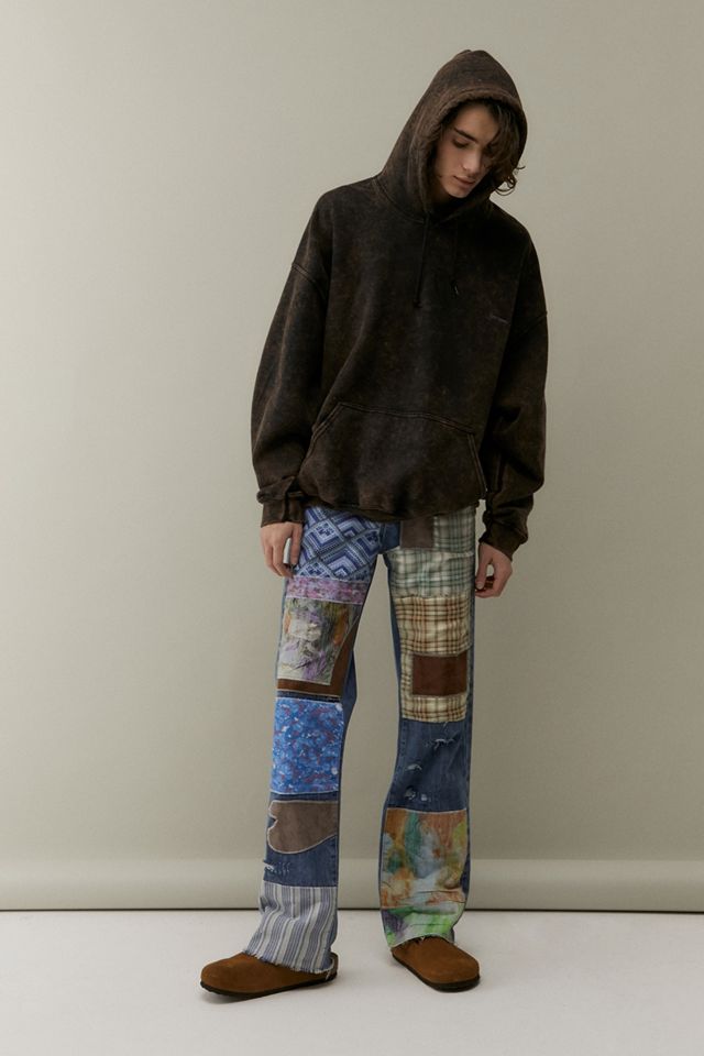 Jaded London Multi Patchwork Stacked Fit Jeans #4