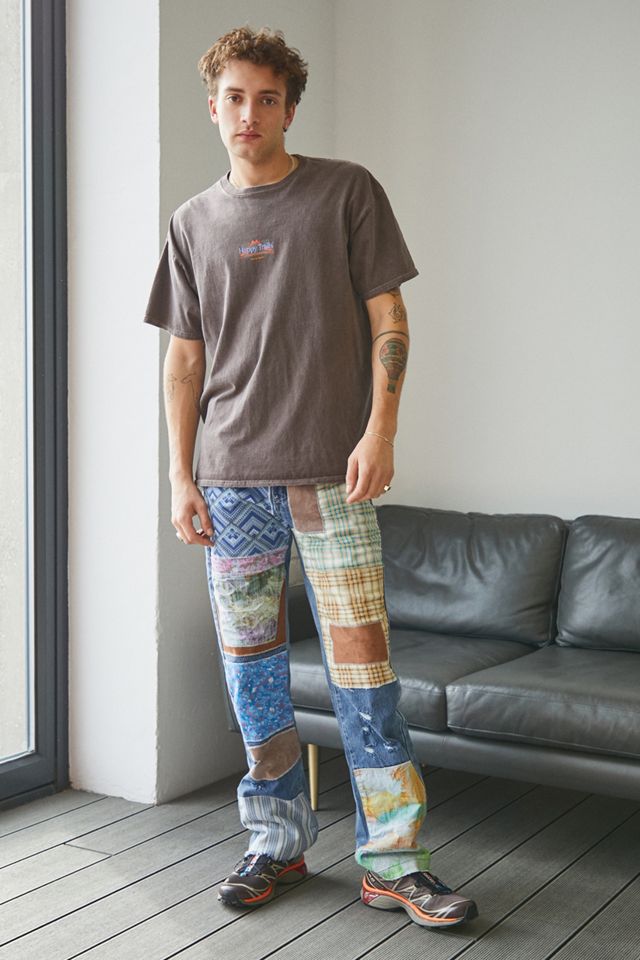 Jaded London Multi Patchwork Stacked Fit Jeans #1