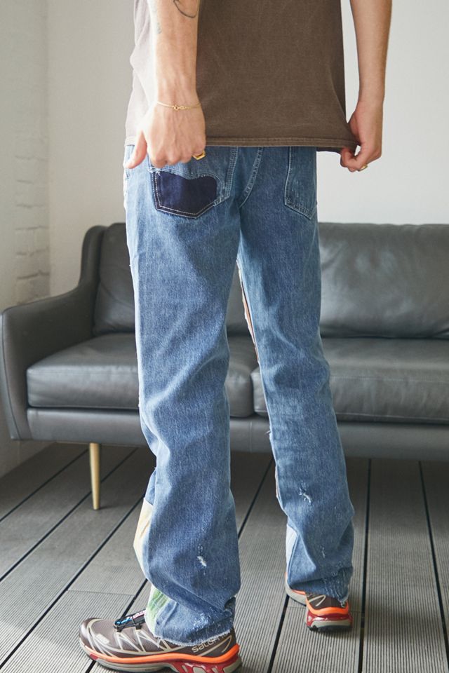 Jaded London Multi Patchwork Stacked Fit Jeans #2