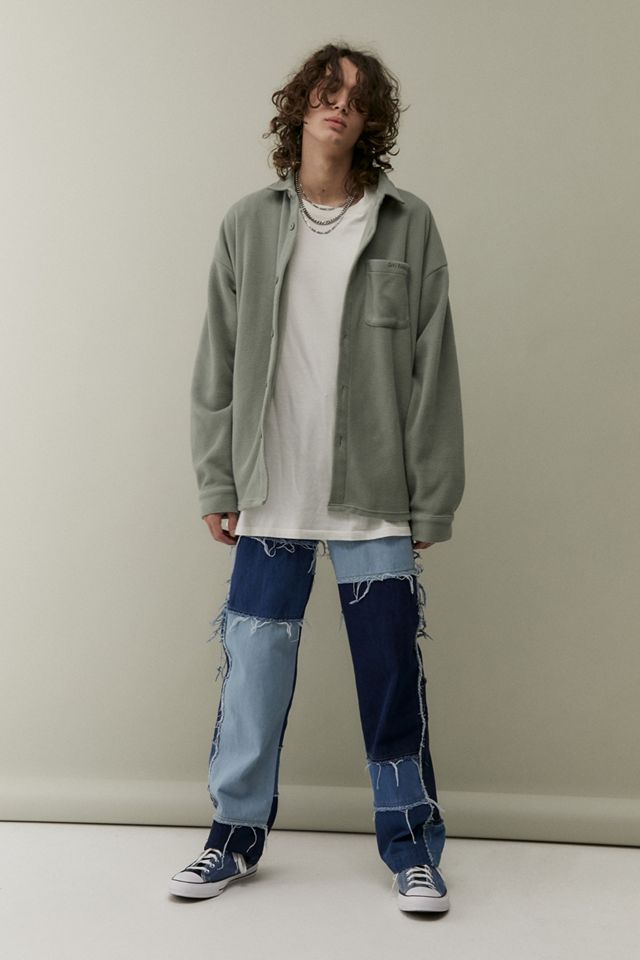 Jaded London Frayed Patchwork Denim Skate Jeans #4