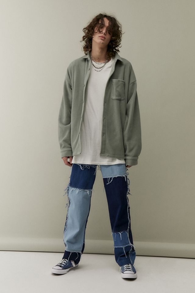 Jaded London Frayed Patchwork Denim Skate Jeans #2