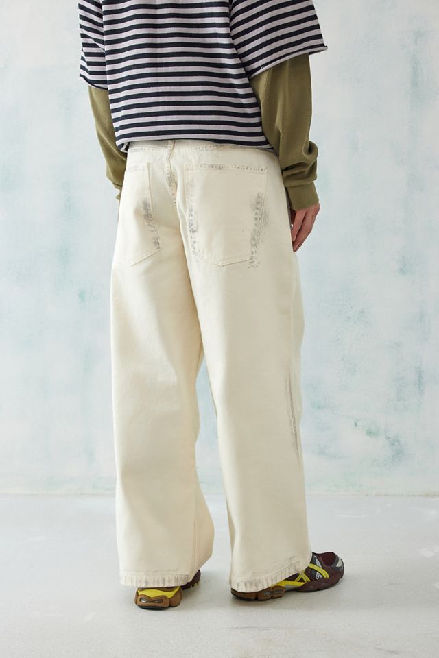 Jaded London - Jean Colossus blanc effet sali #3