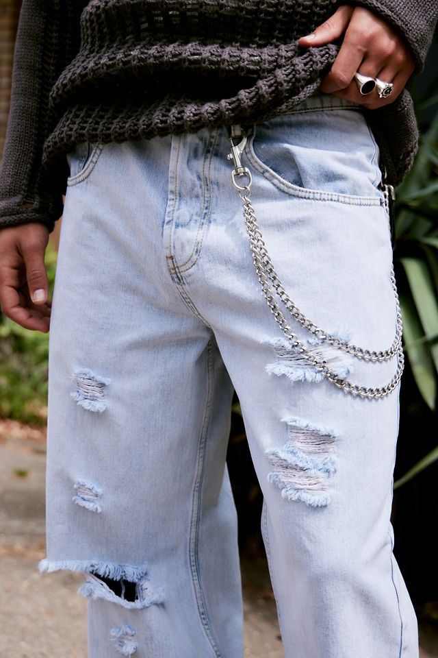 Jaded London Light Wash Busted Colossus Jeans #1