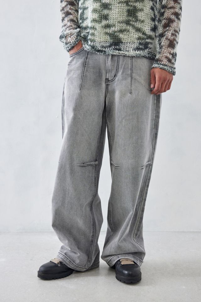 Jaded London Washed Grey Razor Jeans