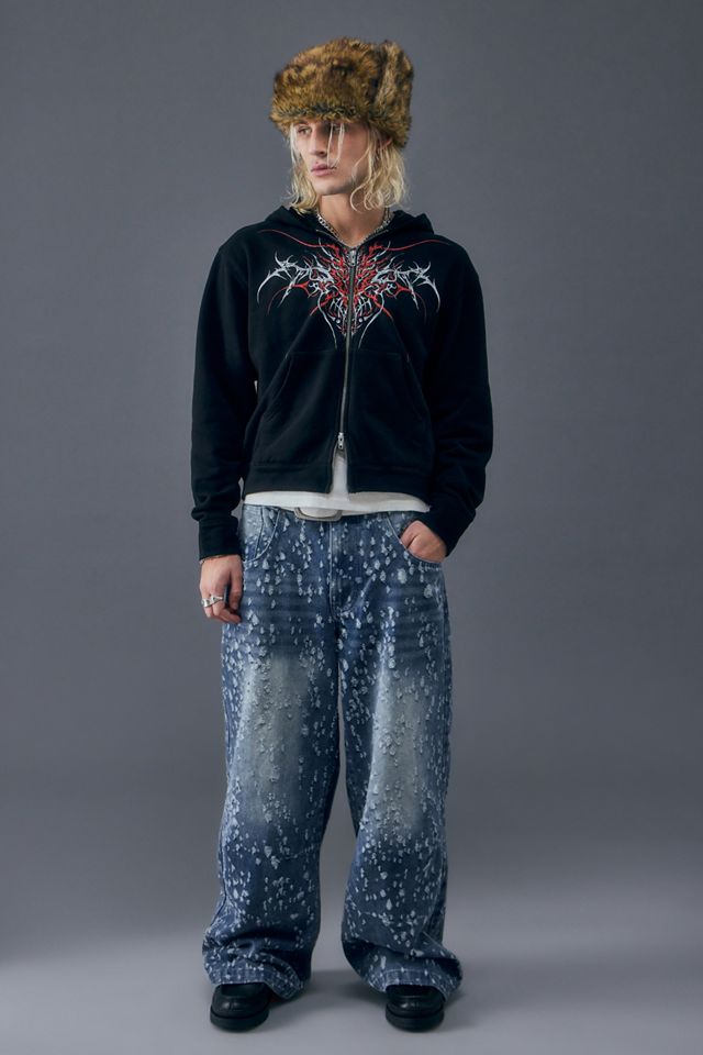Jaded London Cheese Grate Denim Low-Rise Jeans #1