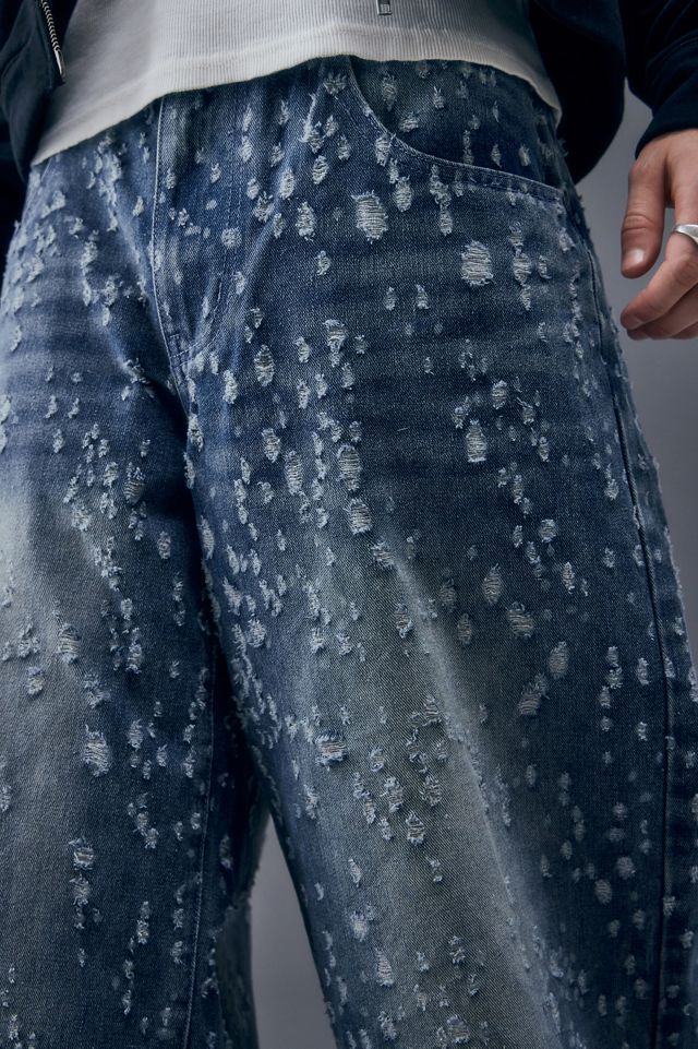 Jaded London Cheese Grate Denim Low-Rise Jeans #2