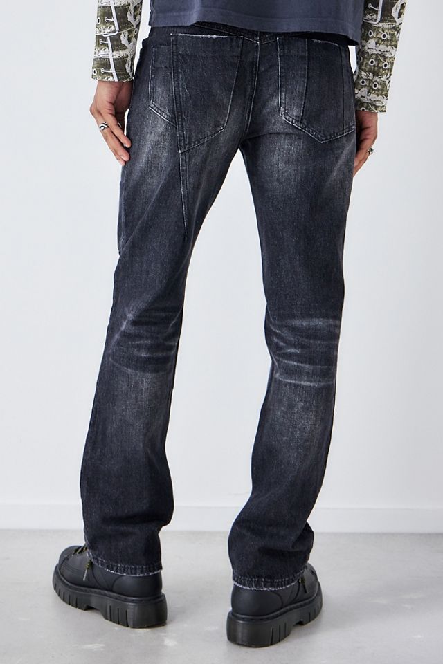 ★JADED LONDON UK★ Gunl Reed Jeans Washed Black Laced Bootcut Jeans | Jaded Man – Jaded London