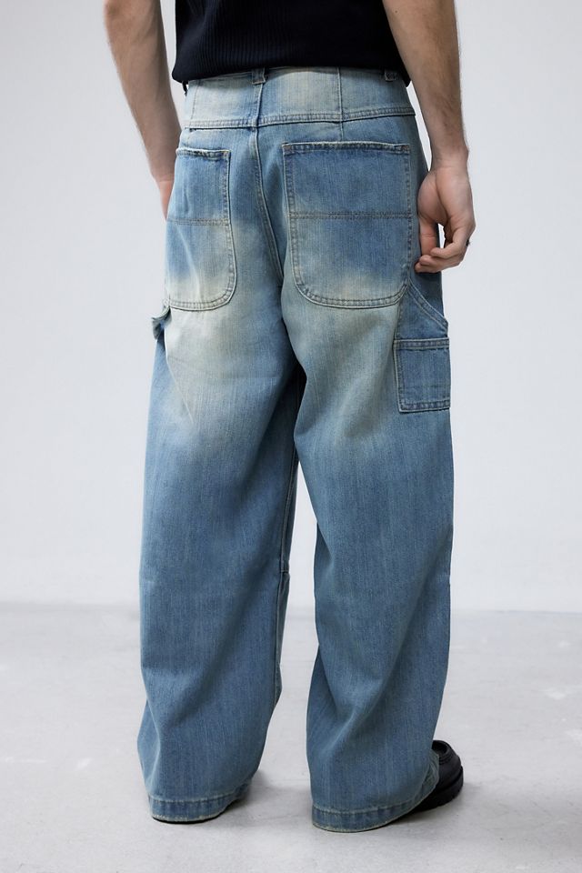Jaded London Light-Wash Colossus Carpenter Jeans #3