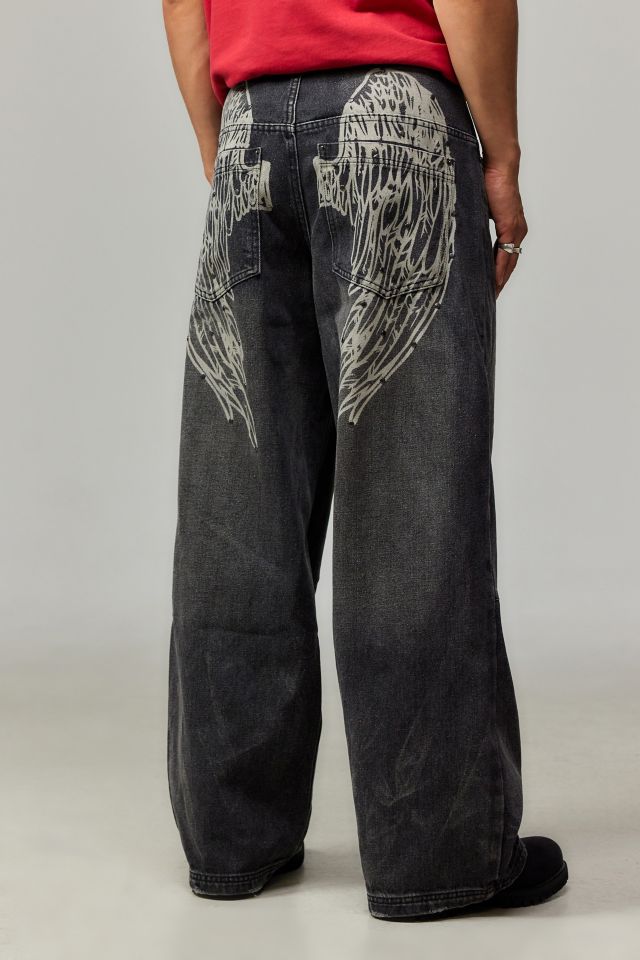 Jaded London Black Ethereal Colossus Jeans | Urban Outfitters UK