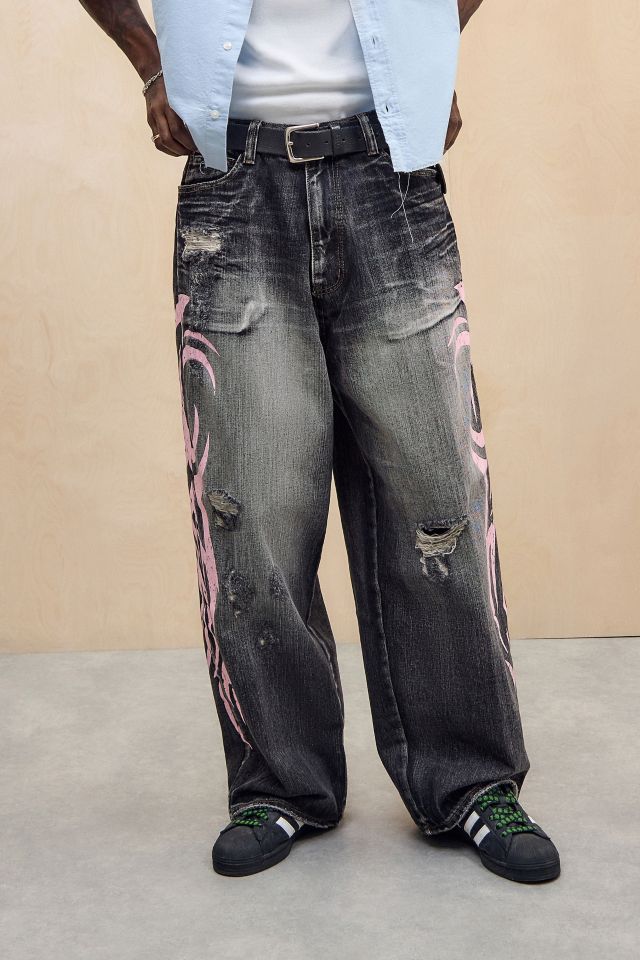 Pink Blade XL Colossus Jeans | Jaded London | Clothing