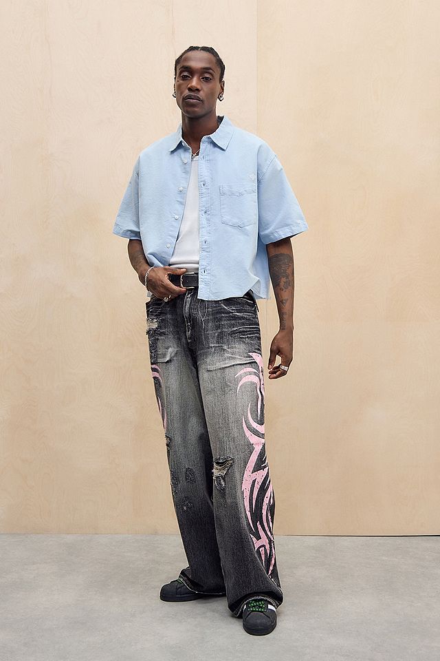 Jaded London Pink Blade Colossus Jeans | Urban Outfitters UK Jaded London Pink Blade Colossus Jeans | Urban Outfitters UK