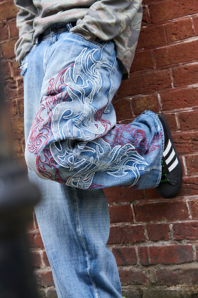 【JADED LONDON】Layered Tribal XL Colossus Jorts Layered Tribal XL Colossus Jorts | Jaded London | Clothing