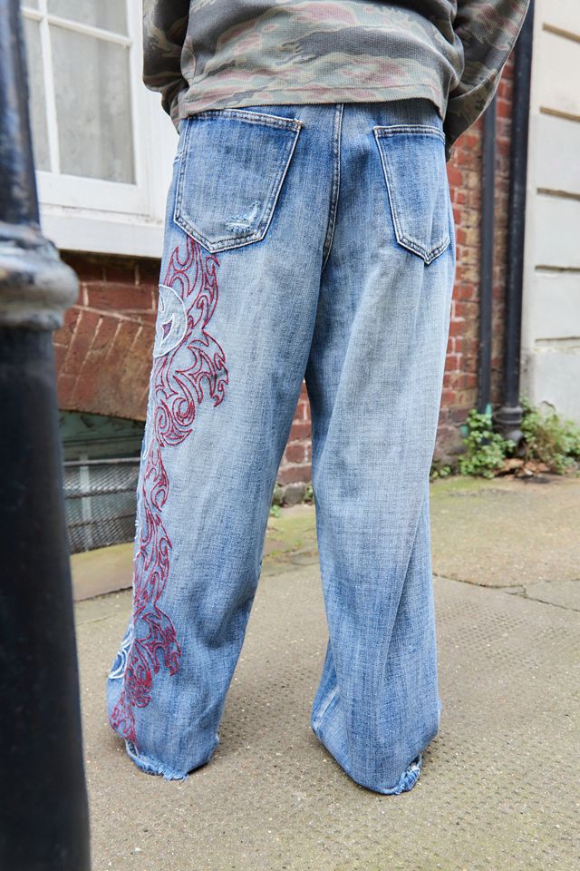 ★JADED LONDON UK★ Layered Tribal XL Colossus Jeans Layered Tribal XL Colossus Jorts | Jaded London | Clothing