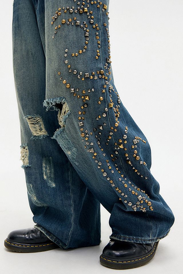 Jaded London Tattoo Stud XL Colossus Jeans | Urban Outfitters UK Jaded London Tattoo Stud XL Colossus Jeans | Urban Outfitters UK