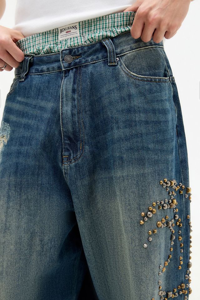 Jaded London Tattoo Stud XL Colossus Jeans | Urban Outfitters UK