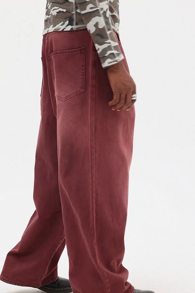 Jaded London Red Wash XL Colossus Jeans | Urban Outfitters UK