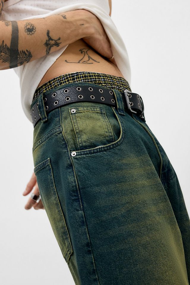 Jaded London Sandblast Blue Wash Colossus Jeans | Urban Outfitters UK