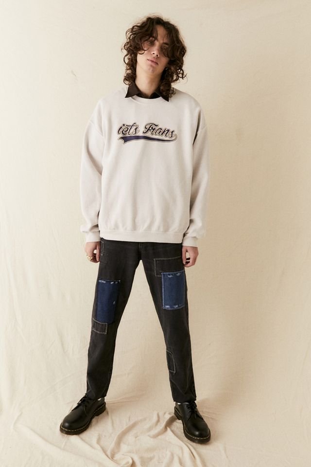 BDG Schwarze Distressed Patchwork Dad Jeans #6