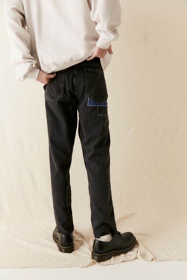 BDG Schwarze Distressed Patchwork Dad Jeans #8