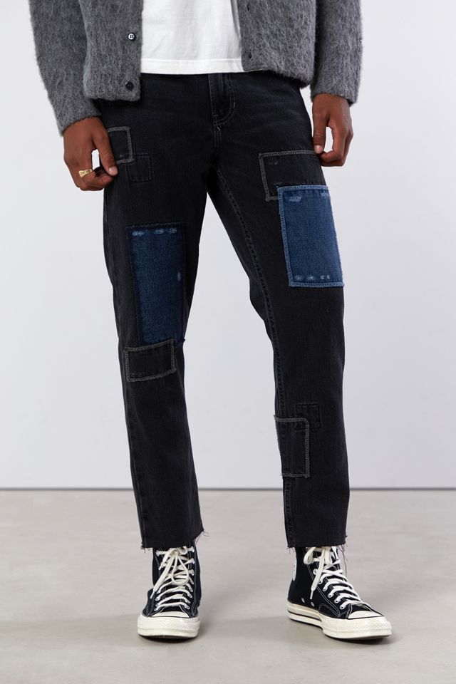 BDG Schwarze Distressed Patchwork Dad Jeans #1
