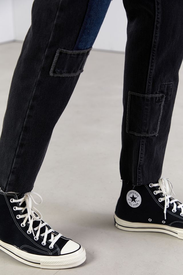 BDG Schwarze Distressed Patchwork Dad Jeans #5