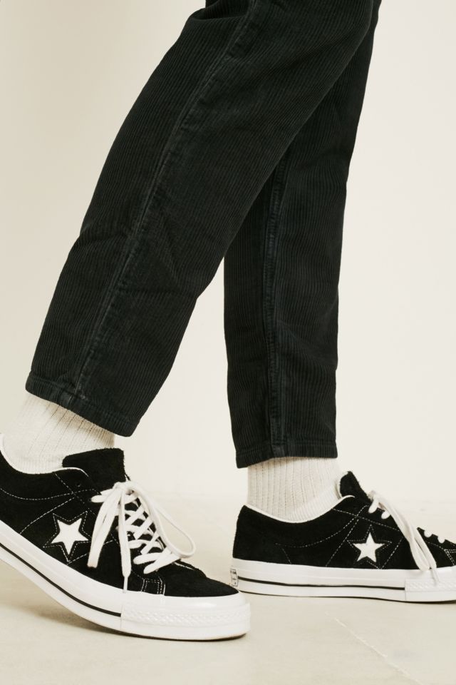 BDG Dad Corduroy Washed Black Trousers | Urban Outfitters UK