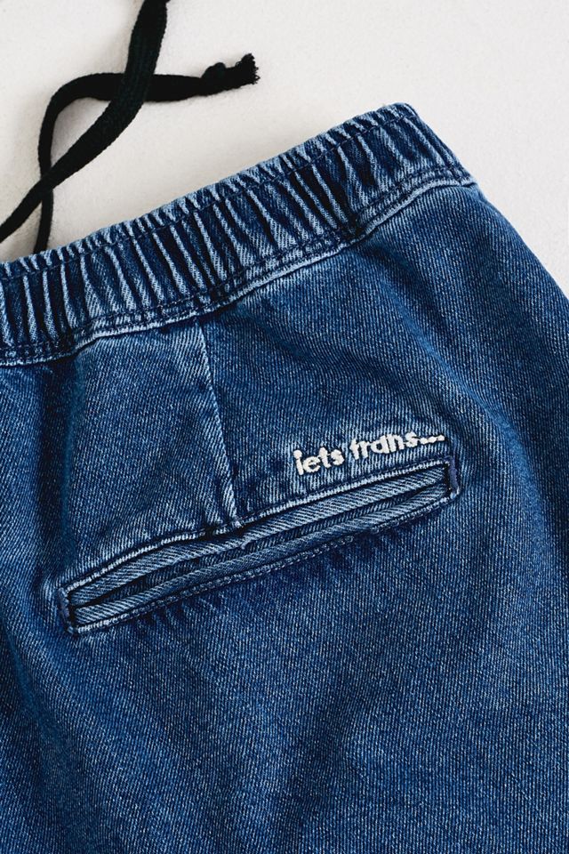 iets frans... Pantalon de Pyjama en Denim Délavé Moyen #5