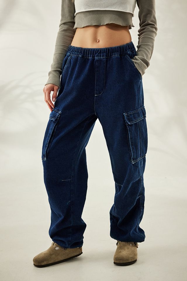 Pantaloni Cargo in Denim Sciacquato BDG #5
