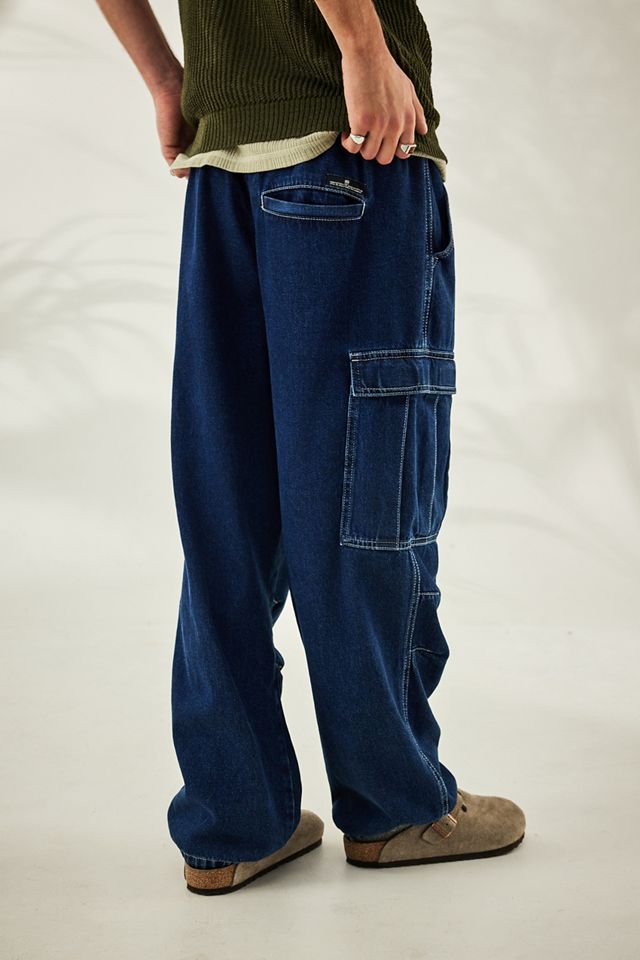 Pantaloni Cargo in Denim Sciacquato BDG #3