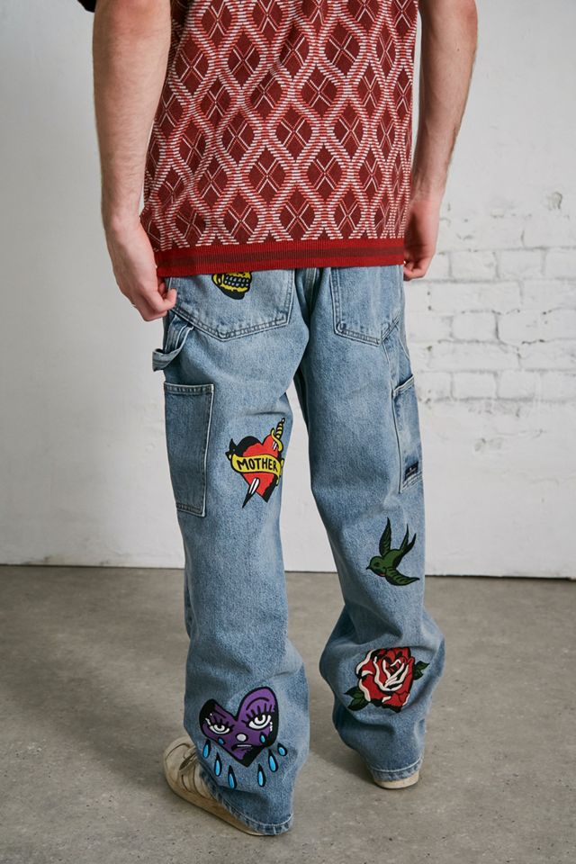 BDG – Workwear-Jeans mit Tattoo-Motiven #1
