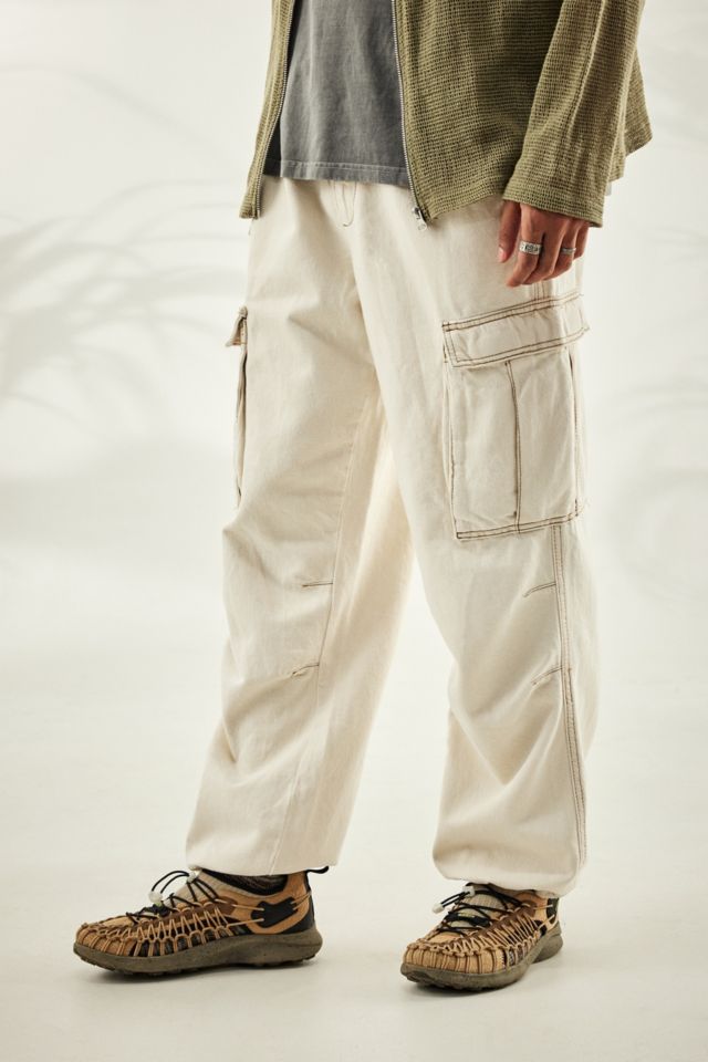 BDG Ecru Denim Cargo Trousers | Urban Outfitters UK