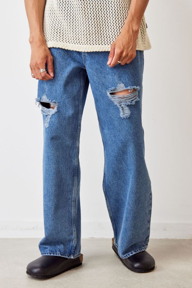 BDG Blue Ripped Jack Jeans | Urban Outfitters UK