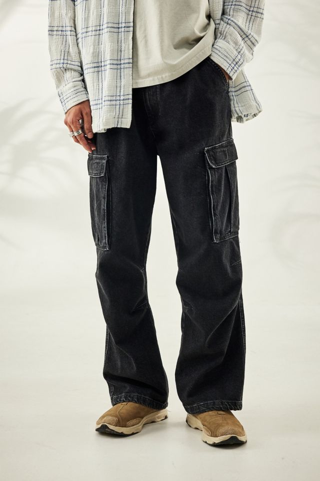 Baggy Utility Cargo Jeans - Dark Grey