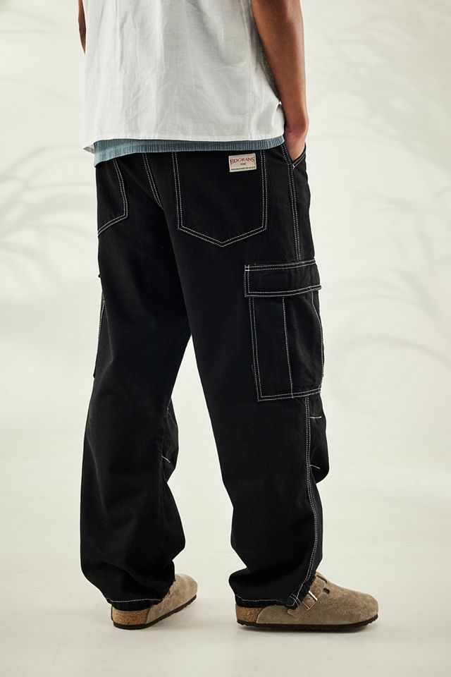 BDG Black Contrast Stitch Denim Cargo Jeans #2
